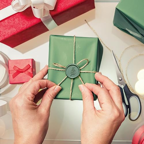 Miniatura 9 de UNIQOOO Sello de cera de romero con ramita botánica plantas verdes ideal para tarjetas sobres invitaciones paquetes de vino correos de caracoles