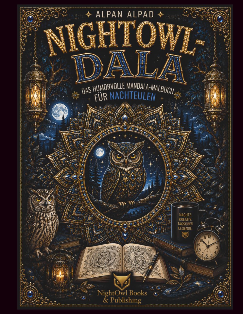 NIGHTOWL-DALA: DAS HUMORVOLLE MANDALA-MALBUCH FÜR NACHTEULEN, MONDTRÄUMER UND KREATIVE NACHTMENSCHEN