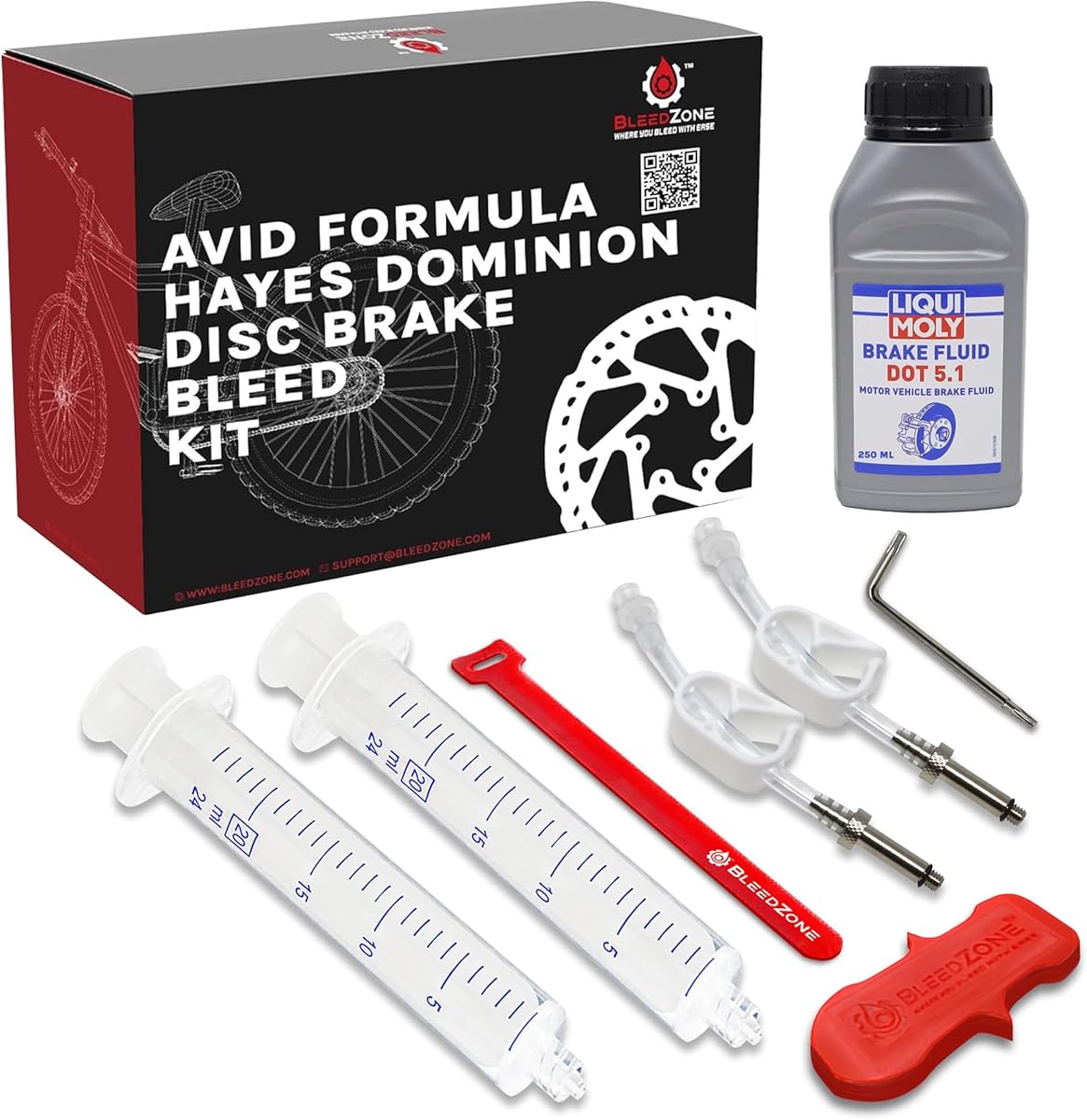 BleedZone Avid, Formula, and Hayes Dominion Brake Bleed Kit