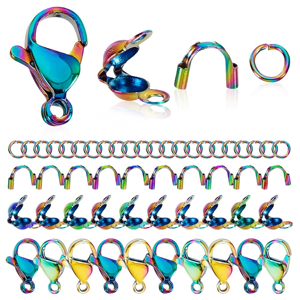 Accessoires pour la fabrication de bijoux en acier inoxydable 160pcs