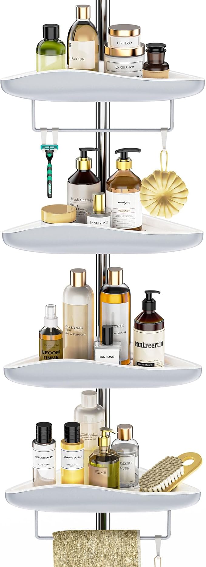 Epicano Shower Caddy Corner,56 to 115.7inches Adjustable Tension Pole