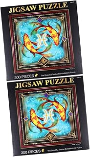 TOYANDONA 2 Conjuntos De 300 Peças Quebra-Cabeça Do Zodíaco Doze Constelações Quebra-Cabeça Pintura Quebra-Cabeça Constelações Quebra-Cabeça Cenário Quebra-Cabeça Infantil Quebra-Cabeça