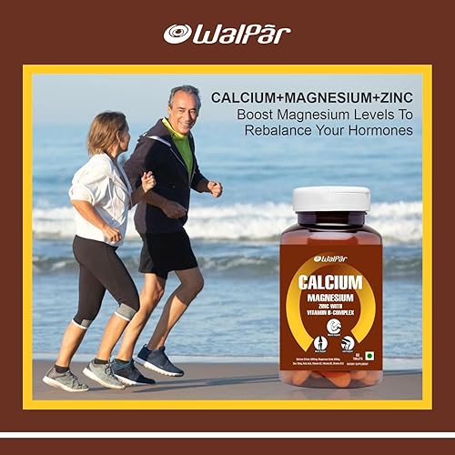 Miniatura 7 de WALPAR - Suplemento de citrato de calcio de 1300 mg con magnesio zinc vitamina D3 K2 D B12 B Complejo ideal para apoyo óseo y muscular y salud de