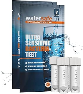 Watersafe® Bacteria Water Test Kit – USA-Made – Results as Fast as 6 Hours – Detects Coliform (Inc. E. coli) & Non-Coliform Bacteria in Drinking, Well & Tap Water – Lab-Quality Testing – 4 Pack