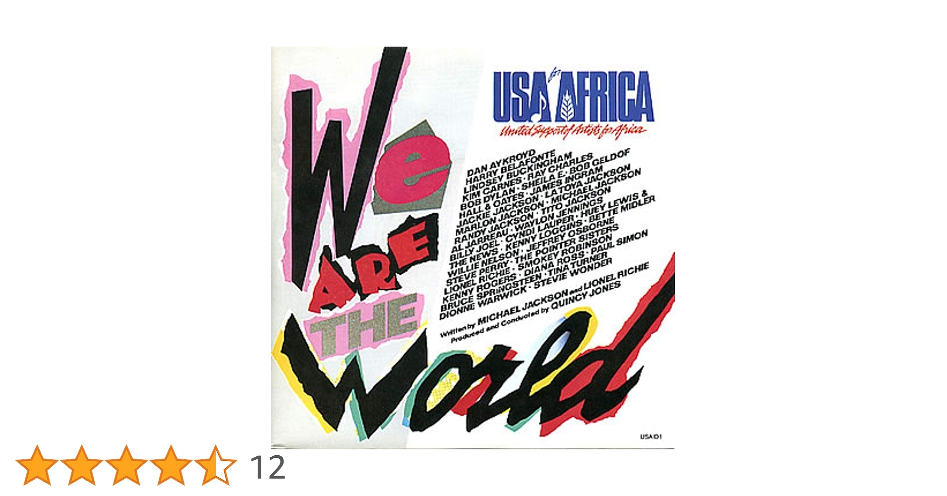 We Are The World: USA For Africa: Amazon.it: CD e Vinili}