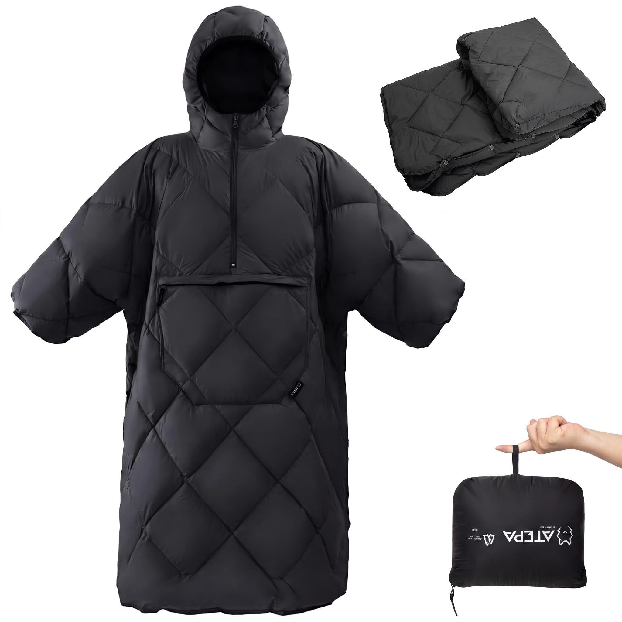 ATEPA Wearable Sleeping Bag Blanket Poncho