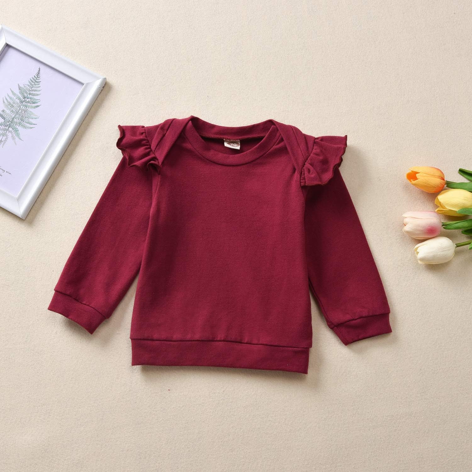 Newborn Baby Girls Clothes Ruffle TShirt Tops+ Floral