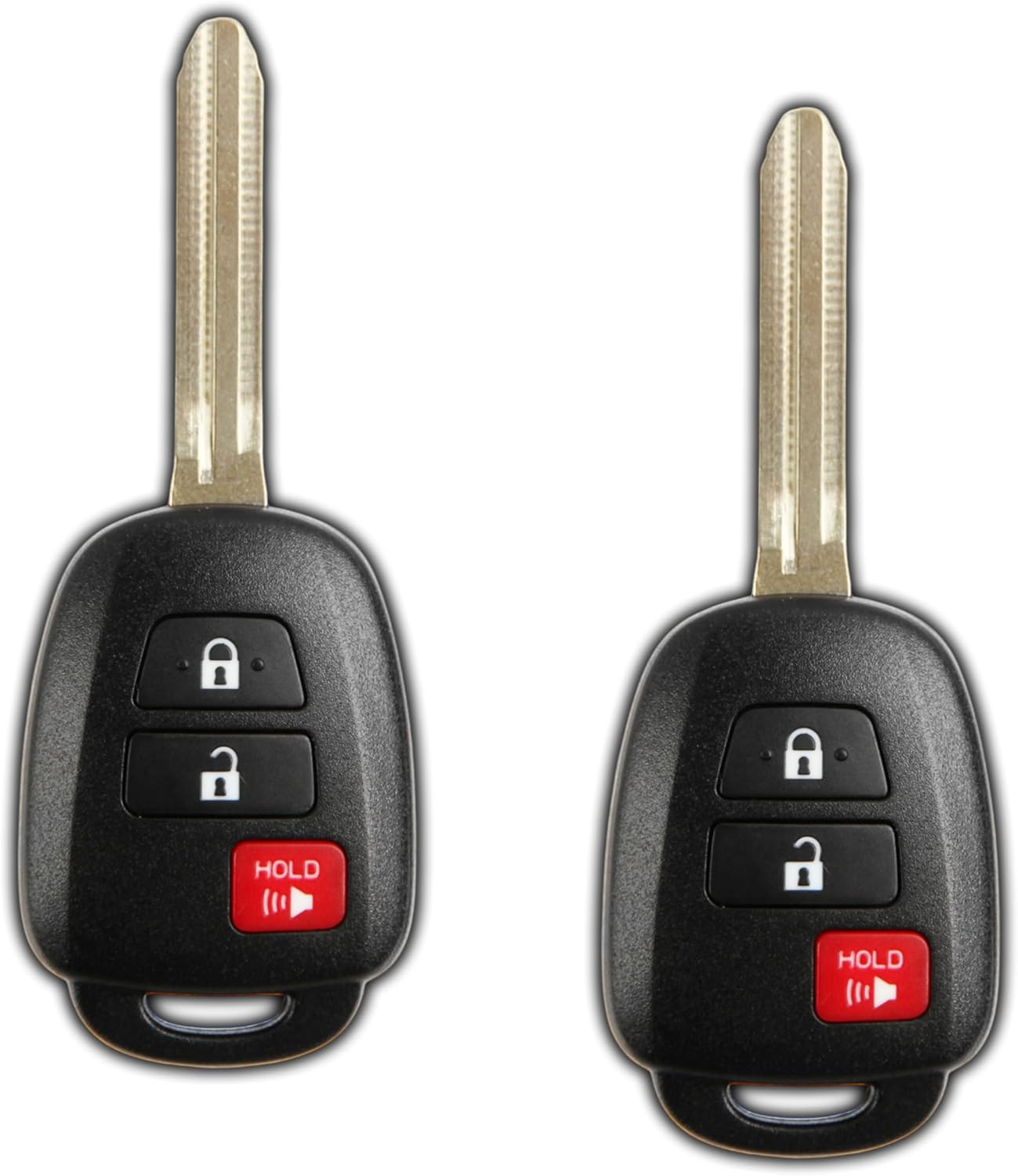 2X Keyless Entry Remote for Toyota Key Fob GQ4-52T, H Chip 3btn