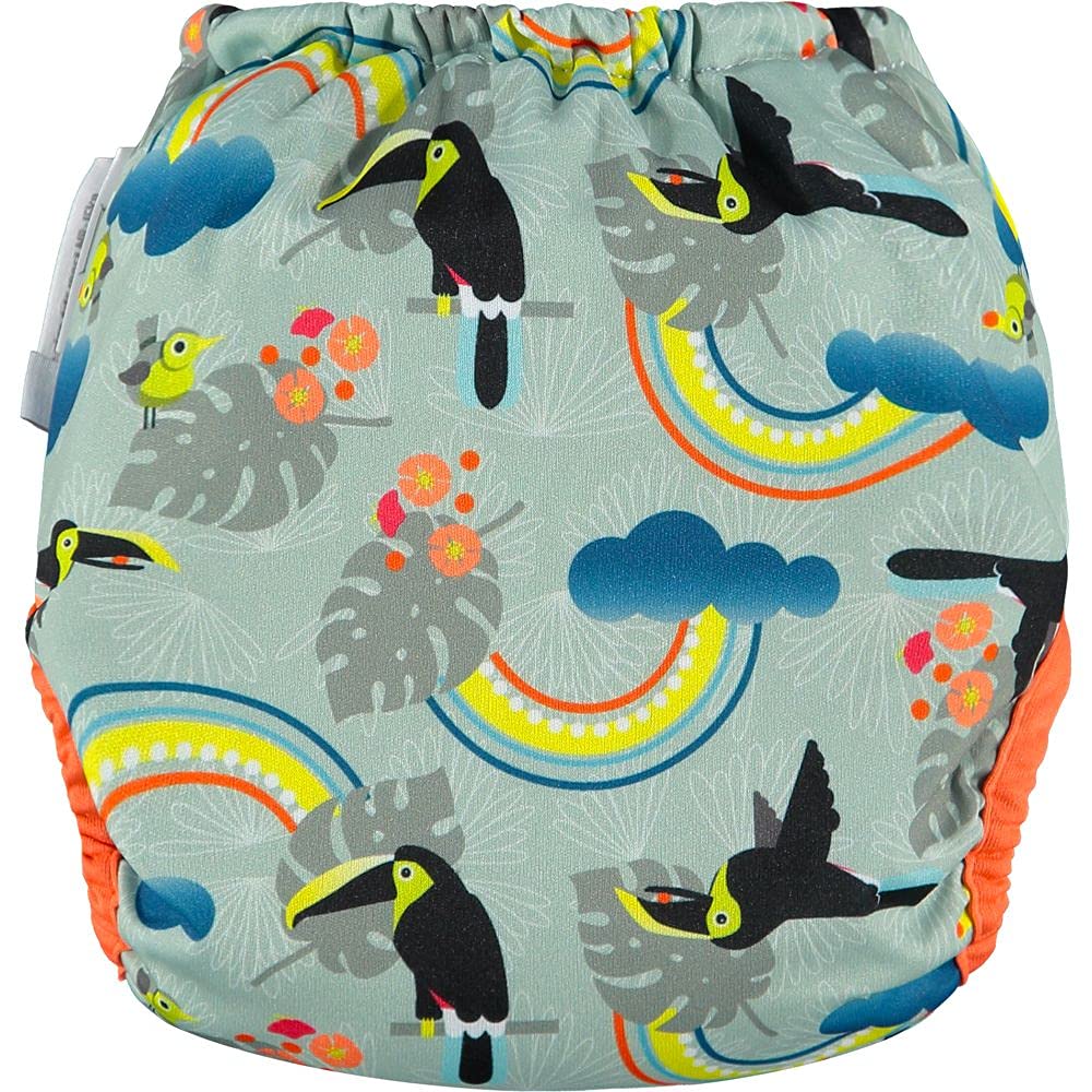 Toucan Pannolino Riutilizzabile Pop-in Singolo Bambù Popper Fastener Taglia Unica