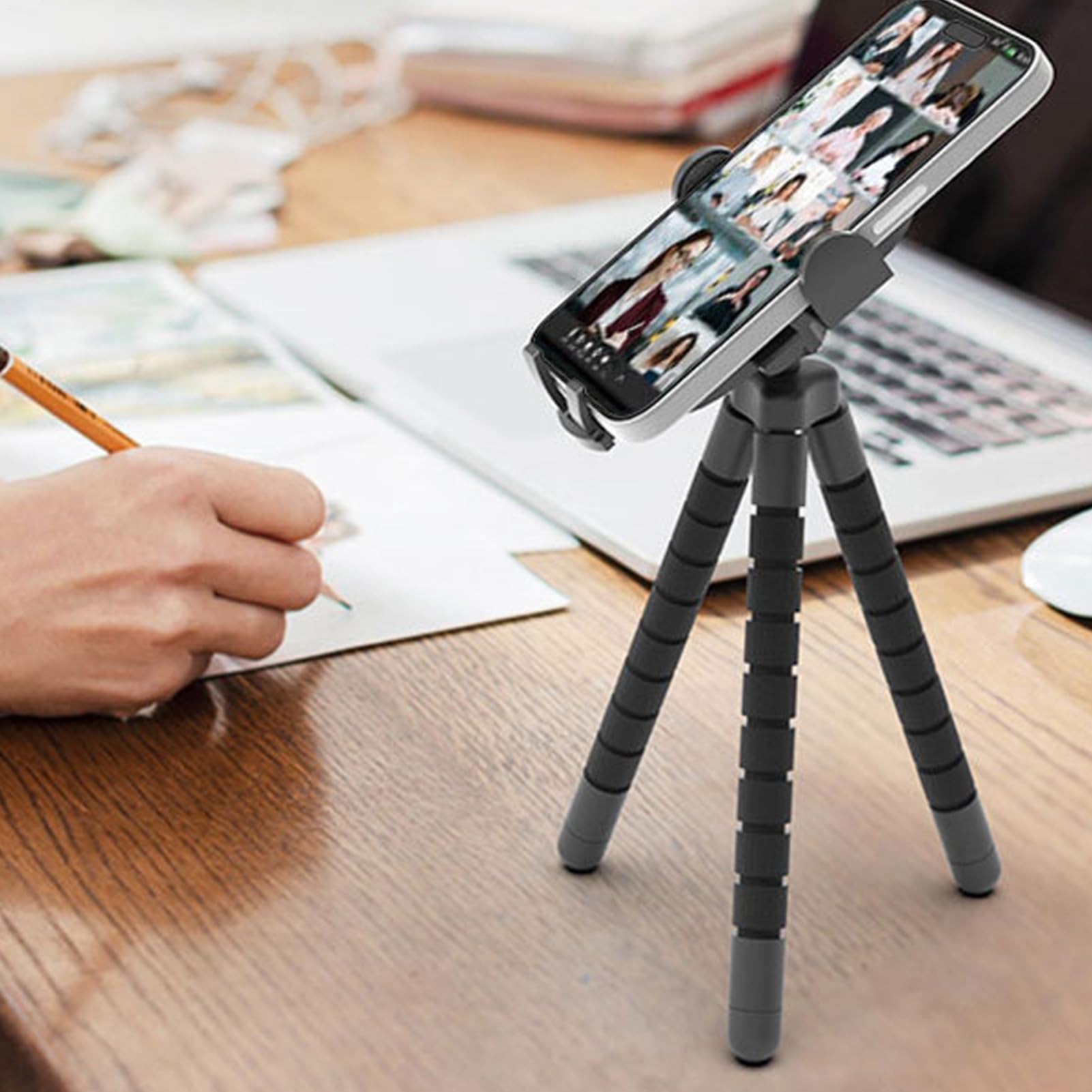 Supporto per telefono per passeggino, rotazione a 360°, supporto per cellulare, anti-vibrazione, per bicicletta, sedia a rotelle, tapis roulant, passeggino, kayak, carrello della spesa, scooter e