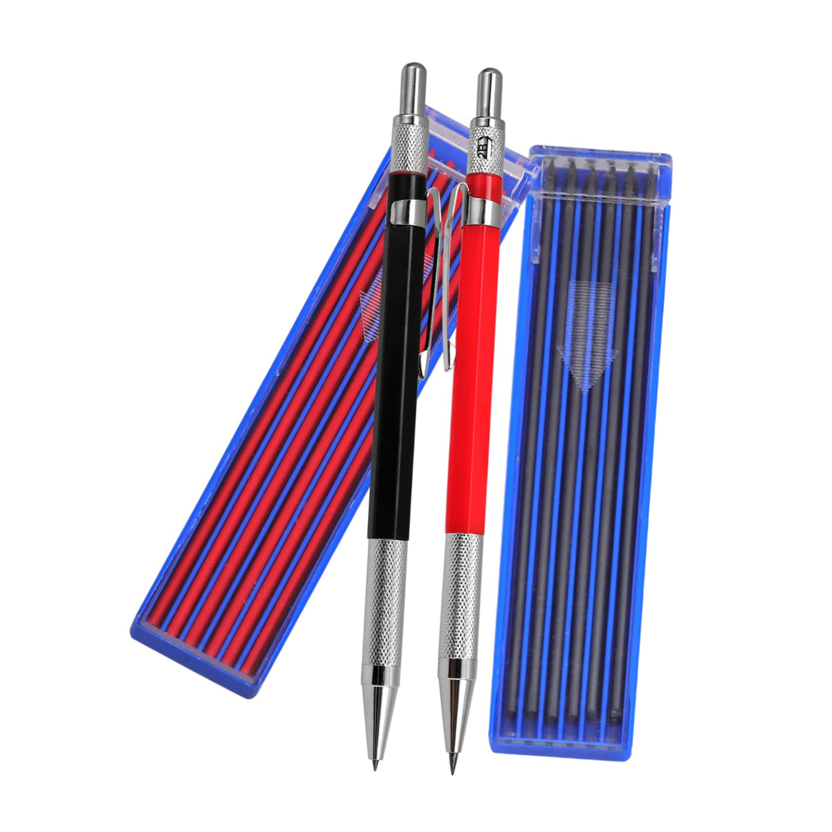 NUOBESTY 5juegos Lápiz Mecánico Para Carpintería Con Recargas Lápiz De Escritura Automático Para Construcción Herramienta Multiusos Para Dibujo y