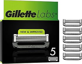 Gillette Labs Razor Blades for Men, 5 Original Replacement Blades, Blades for Men, Compatible with All GilletteLabs Razors (including Heated Razor)