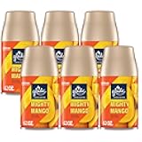 Automatic Spray Refill, Mighty Mango, Scented Air Freshener for Home and Bathroom, 6.2 Oz, 6 Pack