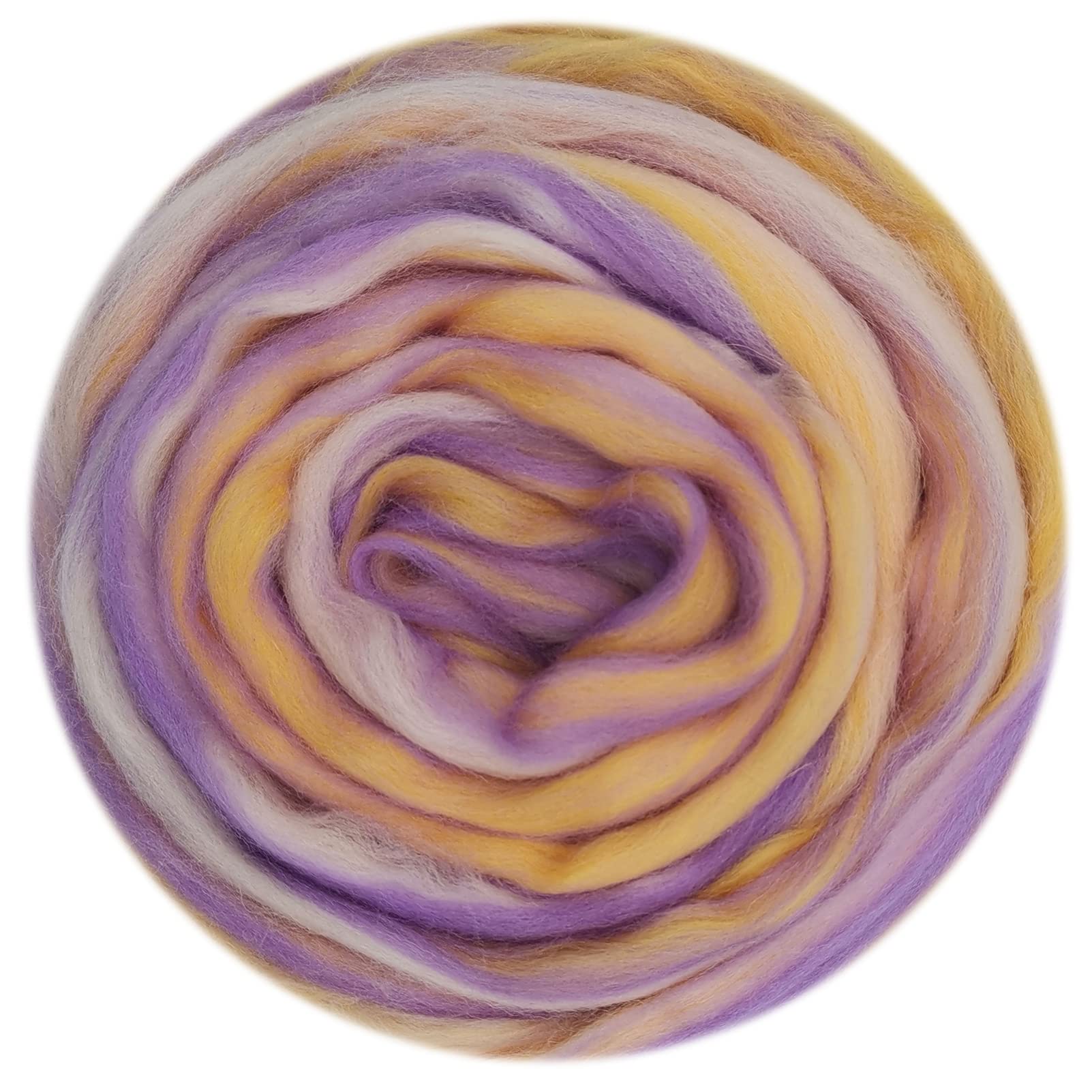 50G Blended Felting Wool - 24 Options for Needle Felting Kit - 19 Microns Fast to Felt (08)
