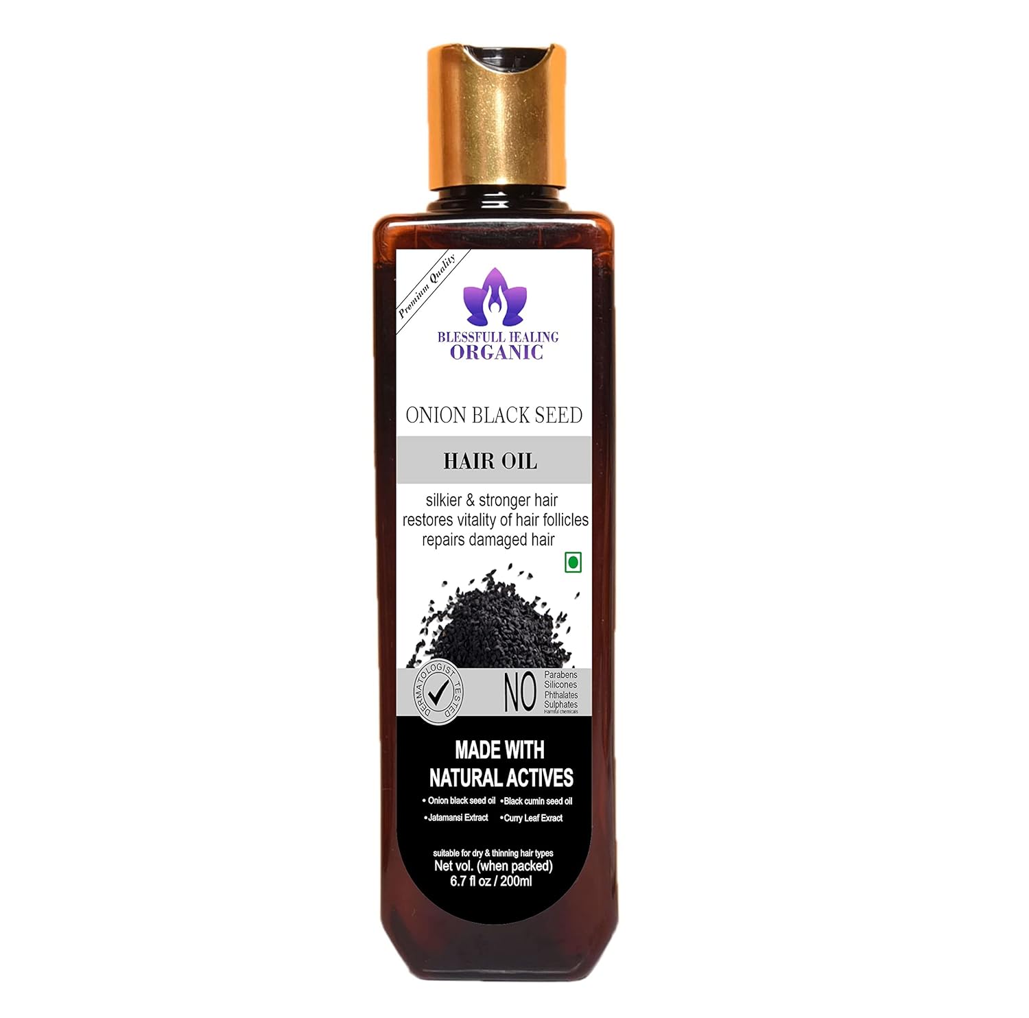 Blessfull Healing Luxury Onion Black Seed Hair Oil - 200Ml
