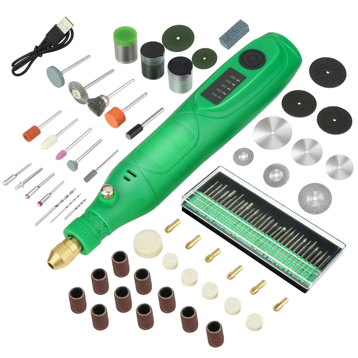 ONEVAN Akku Multifunktionswerkzeug 18000 U/min - Mini Schleifer Set Mit 25 Zubehör