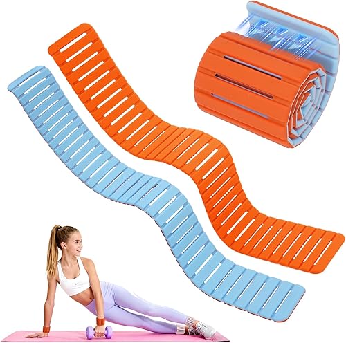 Pesas de muñeca, pesas de tobillo para mujeres y hombres, paquete de 2 (1.1 libras cada uno), diseño magnético ultrafino ajustable, silicona