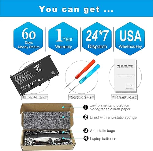 Miniatura 6 de L11119-855 HT03XL Batería para HP Pavilion 14-CE 14-CF Toshiba Satellite