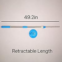 Vista 1 de Mango de repuesto de trapeador giratorio giratorio de 360 grados, mango de repuesto telescópico para herramientas de limpieza, versión gruesa