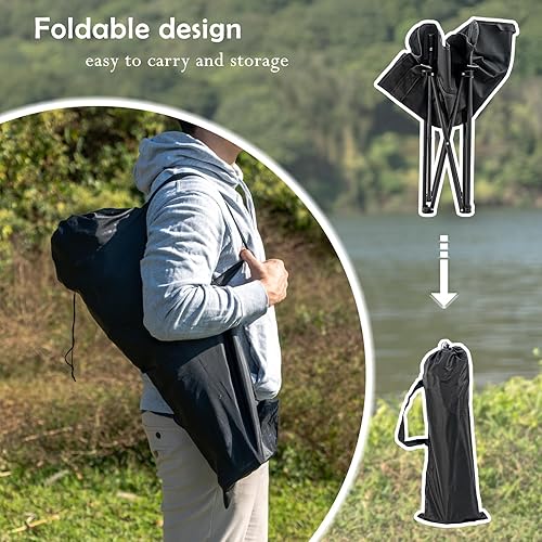 Miniatura 6 de Sillas plegables de campamento, silla portátil de luna con soporte de hasta 330 libras con bolsa de transporte, silla plegable ligera para