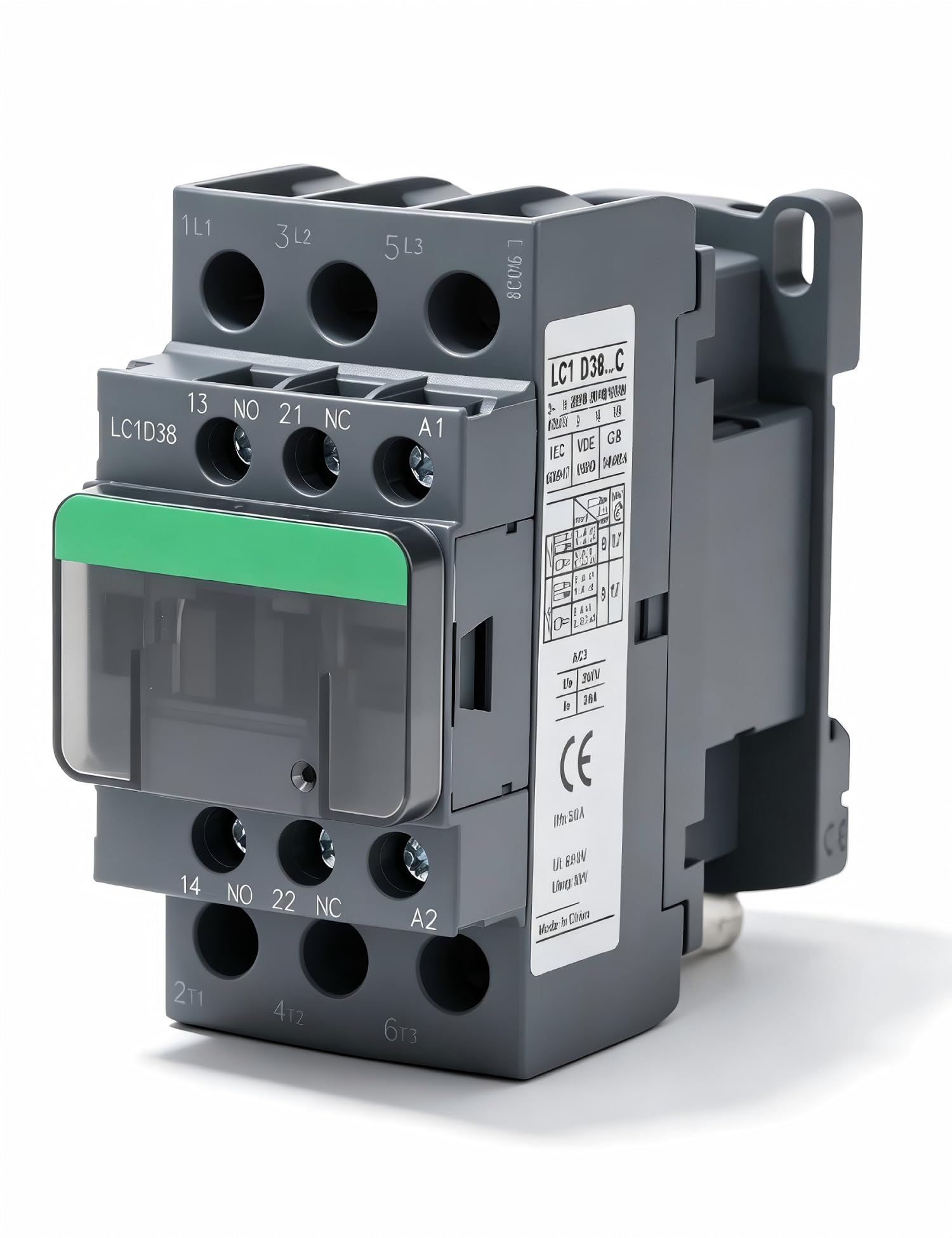Contacteur AC 38A 24V robuste pour commande de climatiseur et moteur triphasé