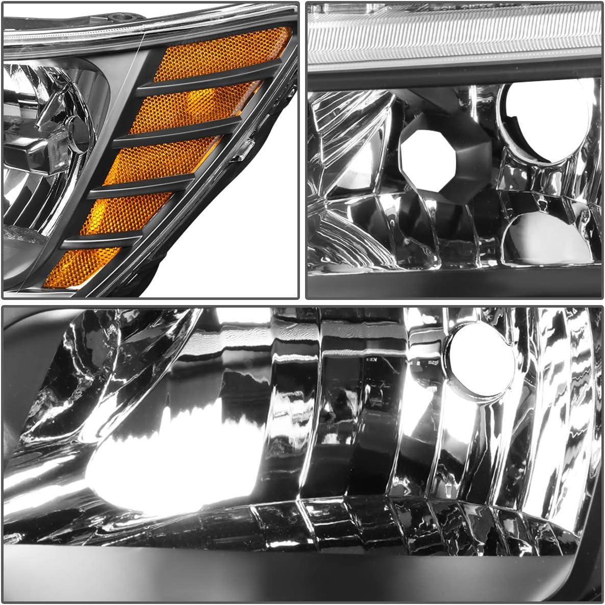 DNA MOTORING Left Driver Side Factory Style Headlight Lamp Compatible with 09-20 Journey, OEM-HL-0109-L