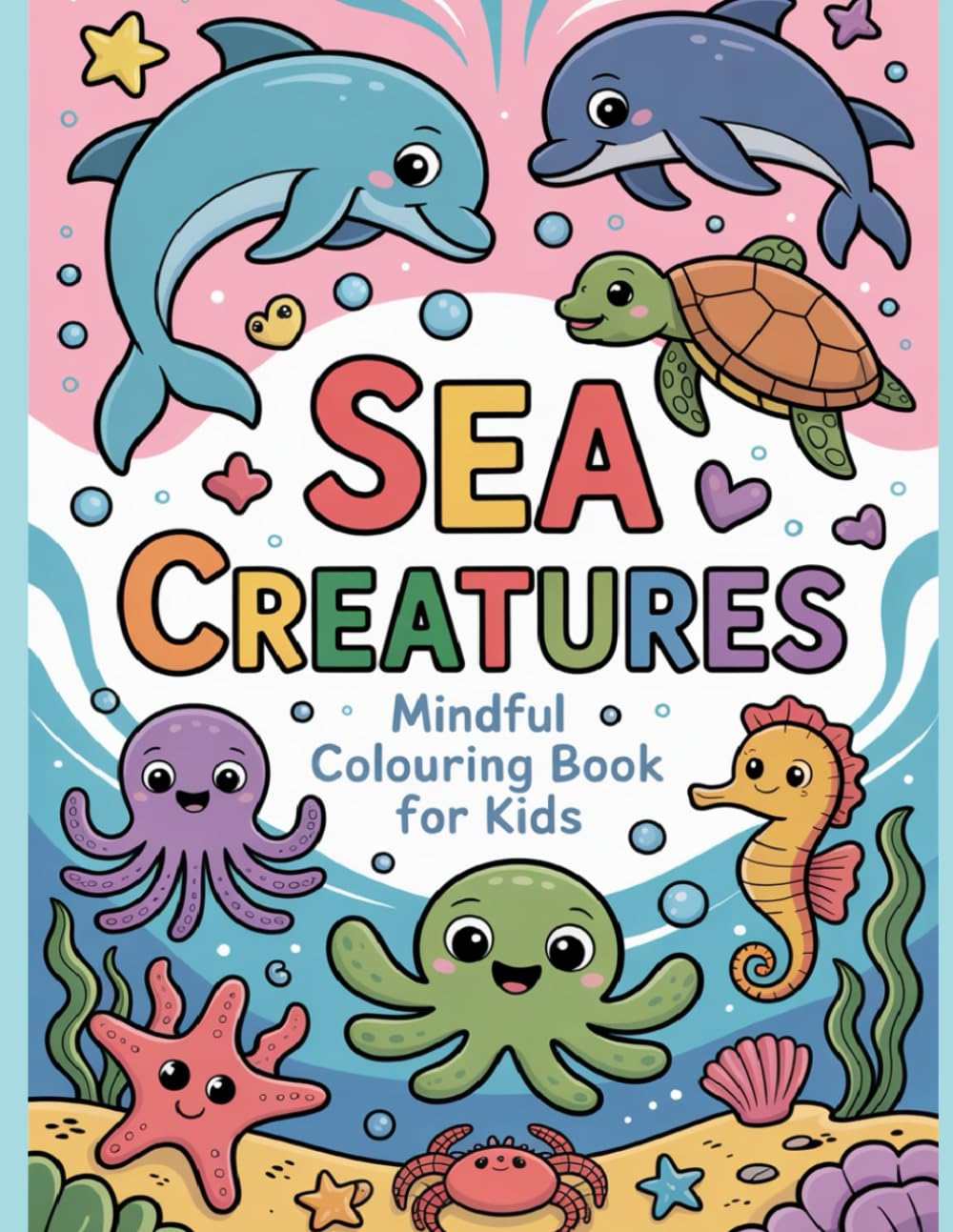 Sea Creatures Mindful Colouring Pages For Kids
