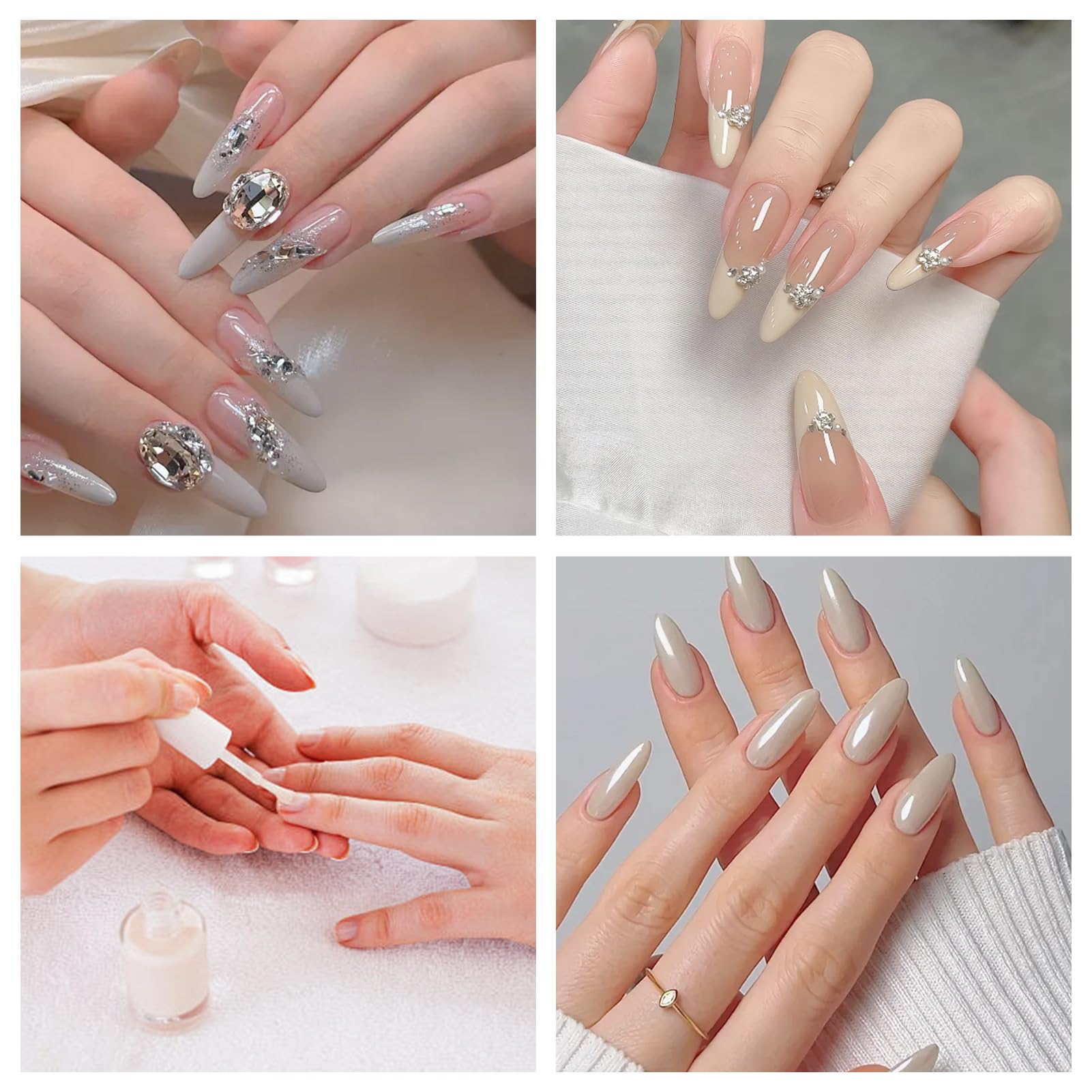 NICENEEDED 2 pz 3 m Fibra di Estensione per Unghie Finte, Forniture per Il Trucco Fai da Te in Fibra di Vetro per Nail Art per Il Salone di Bellezza di Casa