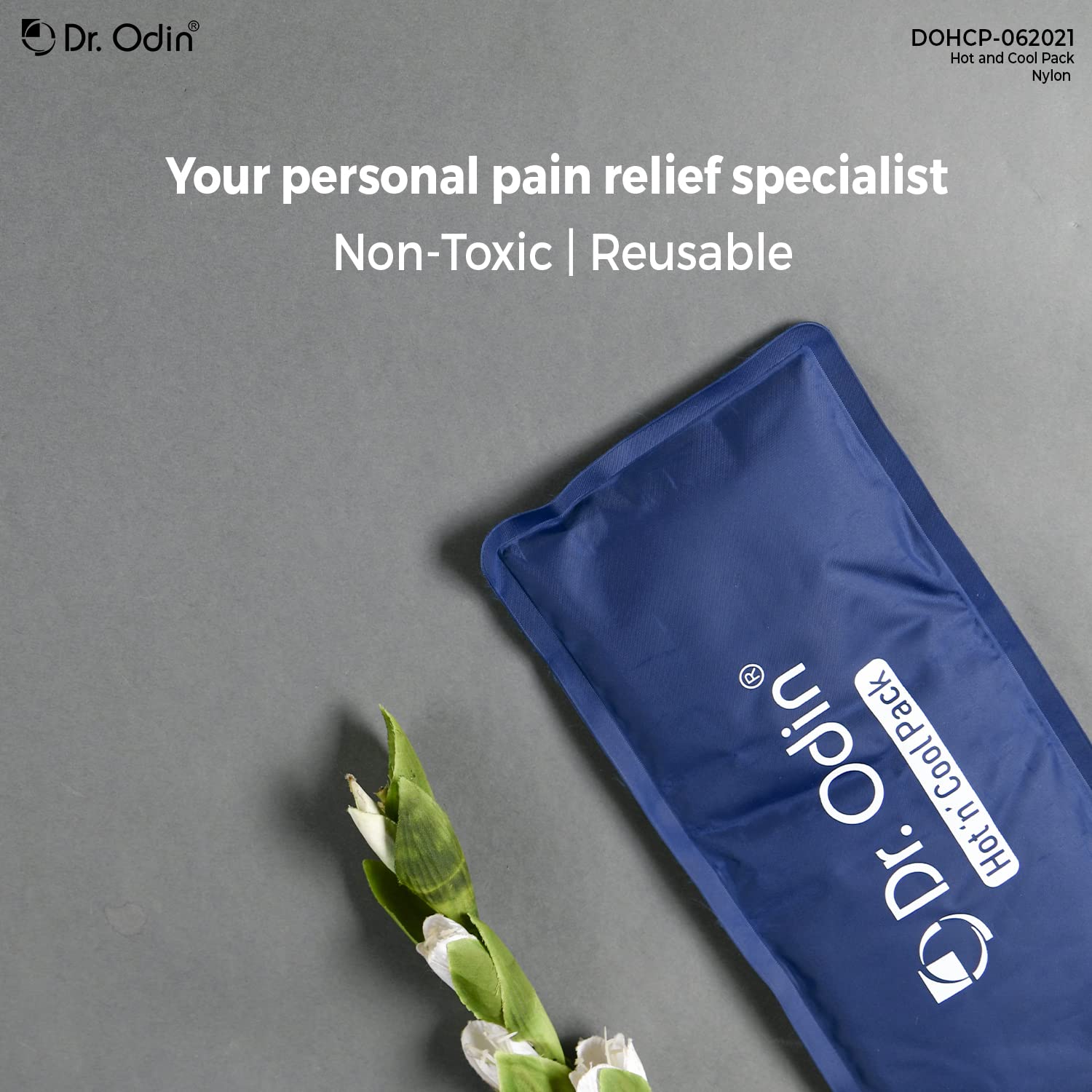 Dr. Odin Reusable Hot and Cold Pack for Pain Relief with Washable Cotton Cover and Adjustable Strap, Microwaveable Gel Pack, Icepack (Nylon) — Amazon image 8