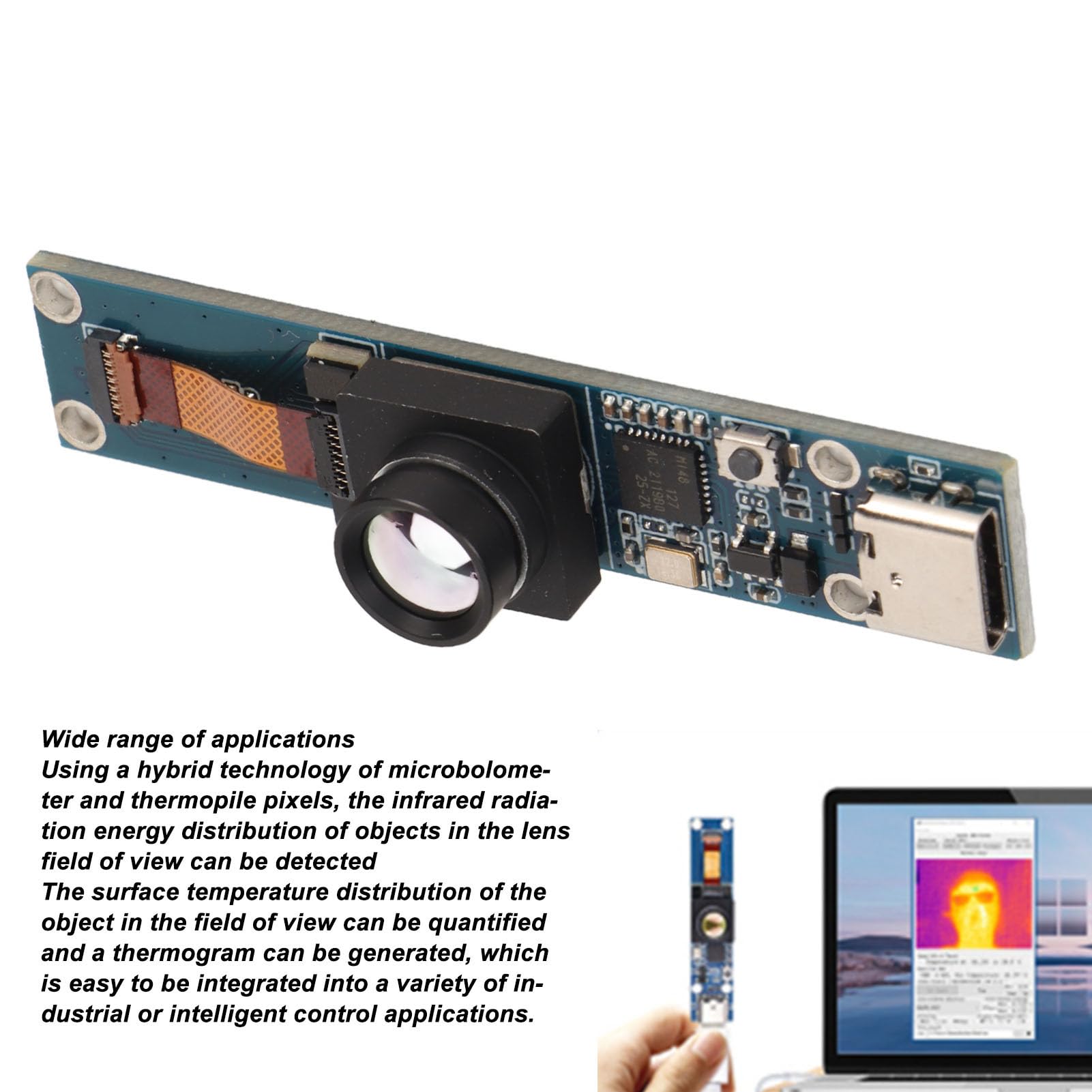 Guide USBカメラ Type-C接続サーマルカメラ USB Type-C接続 サーマルカメラ 90°FOV 【スイッチサイエンス取