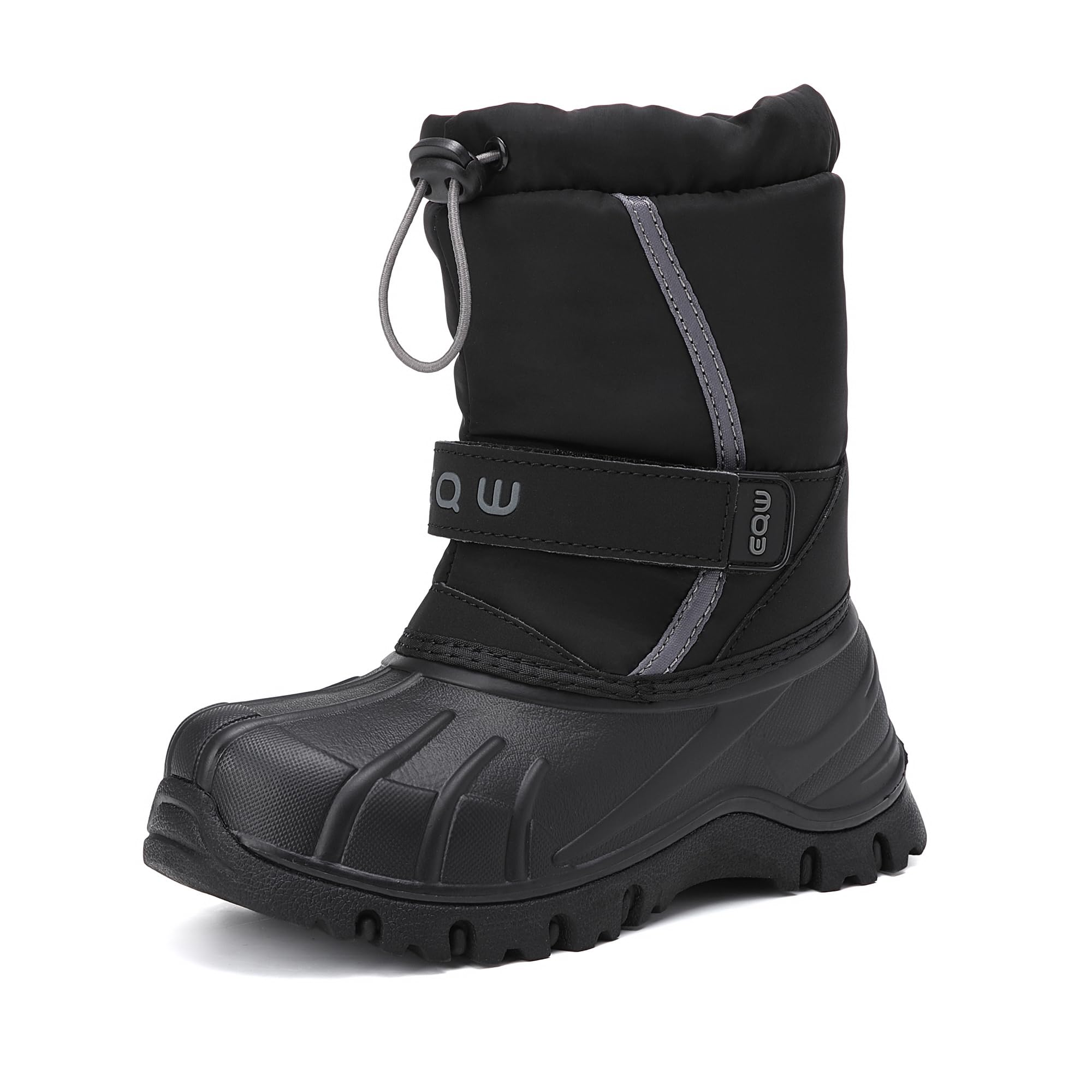 Kids Snow Boots Waterproof Winter Boots for Boys & Girls Slip-on Warm Fur Lined Non-Slip Insulated Ankle Shoes