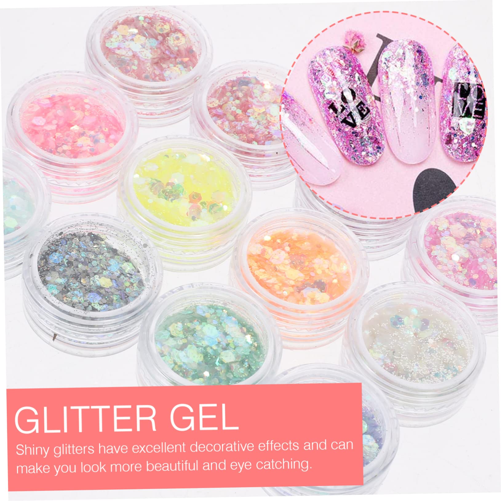 POPETPOP 3 Set Di Glitter Per Trucco Alla Moda Per Festival Viso Unghie Glitter Paillettes Glitter Per Corpo Per Feste E *3