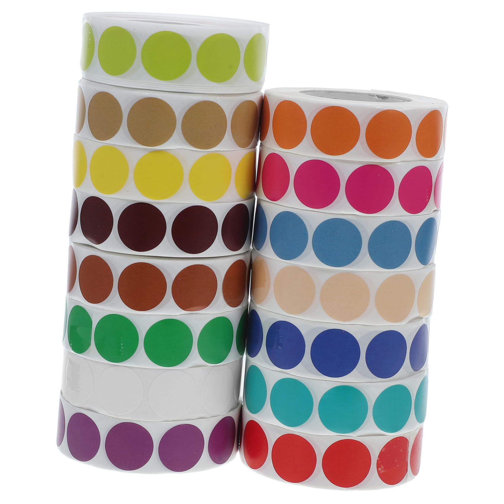 jojofuny 15pièces Pastilles Autocollantes Rondes pour Étiquetage Alimentaire Projets Scolaires et Étiquettes Hôtel Ruban Adhésif Inscriptible pour Codage Couleur Couleur Aléatoire
