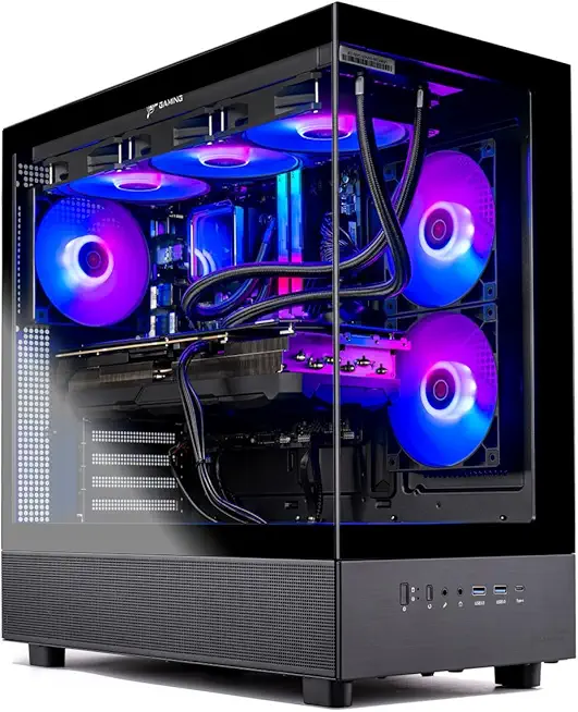 Skytech Gaming Azure 3 Desktop PC, Ryzen 7 7800X3D 4.2 GHz (5GHz Turbo), NVIDIA RTX 5060 Ti 16GB, 1TB Gen4 NVMe SSD, 32GB DDR5 RAM 6000 RGB, 650W Gold PSU, 360mm ARGB AIO, Wi-Fi, Win 11