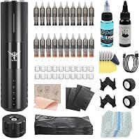 TATELF Vezeték Nélküli Tetoválógép Szett - 1800 mAh Akkumulátor, 20 Tűpatron, 100 Gépvédő, Gyakorlóbőr 1