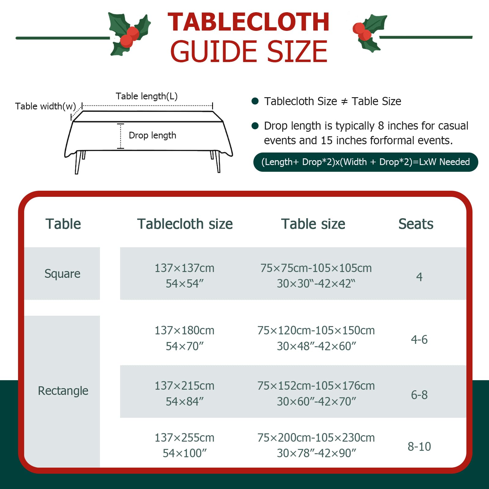 WenYa Premium PVC Tablecloth, Waterproof, Wipe-Clean & Scratch-Resistant Table Cover - Image 2