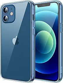 JETech Capa para iPhone 12/12 Pro 6,1 Polegadas, Case Protetora de Telefone à Prova de Choque Não-Amarelecimento, Capinha Parte Traseira Transparente Anti-Riscos (Jean Indigo)