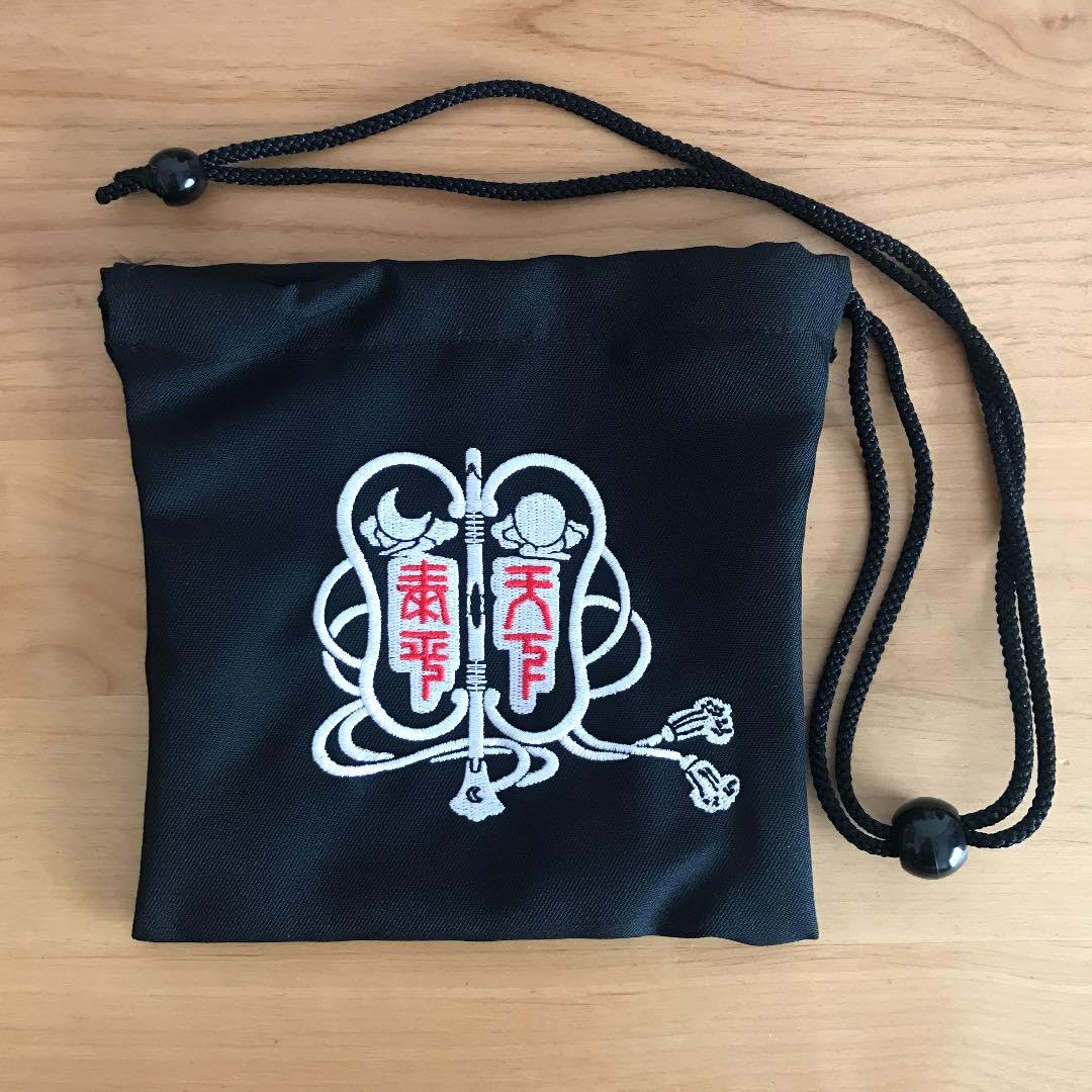 沼町　町紋　巾着袋　岸和田　だんじり　グッズ 五門 #熊取町 刺繍デザイン 巾着袋製作可能です٩(๑´꒳ `๑٩