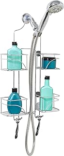 Zenna Home Expandable Over-The-Shower Caddy, Chrome