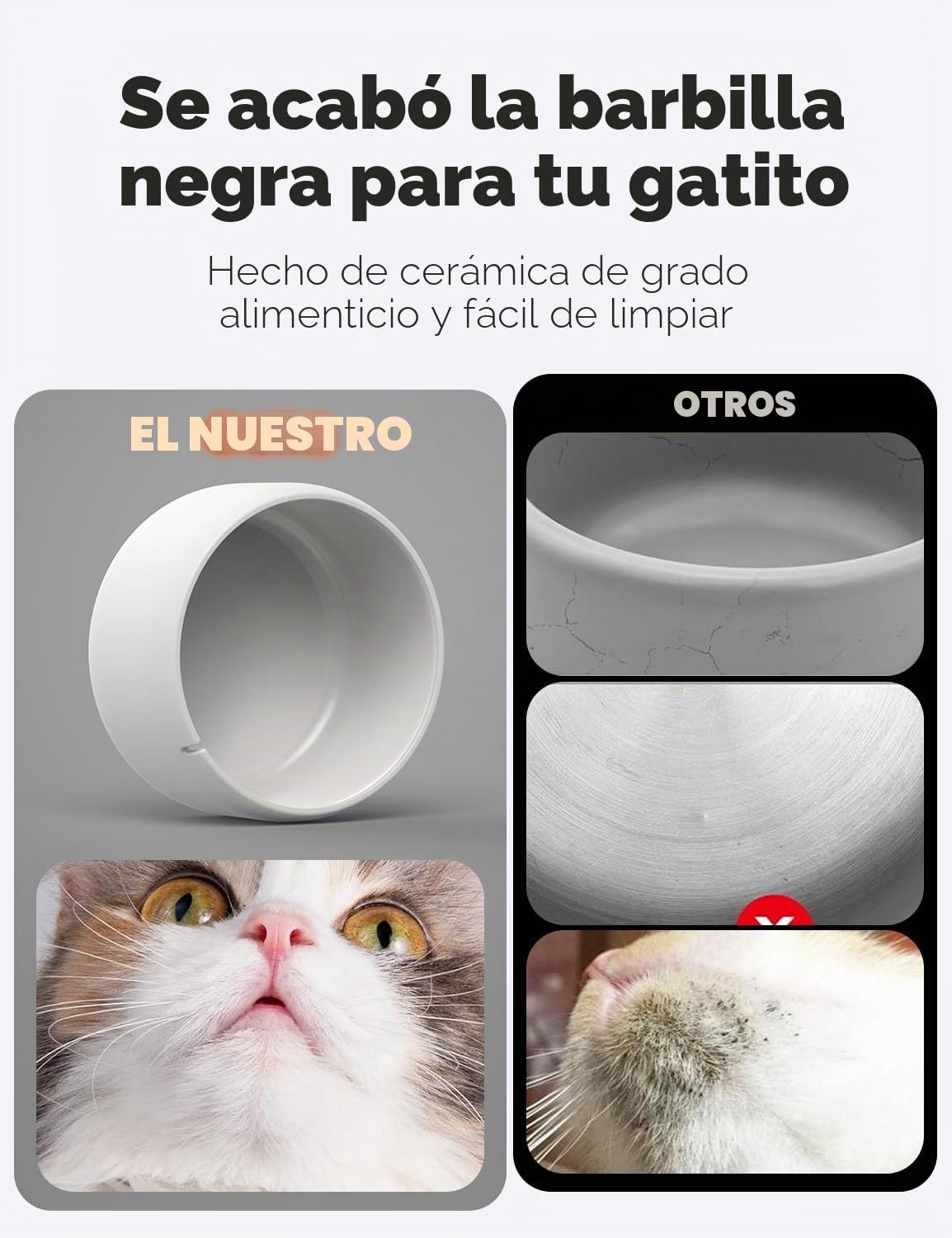 WOPET Fuente de agua de cerámica premium para gatos W03 Lite, fuente de agua automática para mascotas de 3L/2,863.3 g para gatos y perros, apta para lavavajillas, fuente de lujo para gatos con bomba