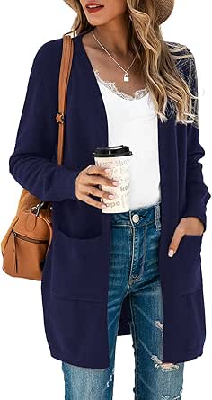 TASAMO Womens Cardigans with Pockets