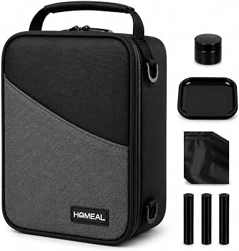 HOMEAL Smell Proof Bag with Lock, Odor Control Storage Kit, Black | Odor-Control Design - Built-In Combination Lock - Water-Resistant Exterior - Large Storage Capacity - Portable Storage Kit