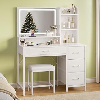 12 Corner Vanity Ideas Bedroom for Compact Stylish Grooming 39 Greenstell Vanity Desk with Mirror and Lights, Makeup Vanity Table with ...