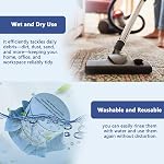 11 Pcs 90107 Shop Vac Filter & 90585 Foam Sleeve Filter Tool Set, Wet Dry Vacuum Cleaner Filters Compatible with Shop Vac 5 Gallon and Larger Vf2002 90107 with 5 Retaining Bands (11 PCS)
