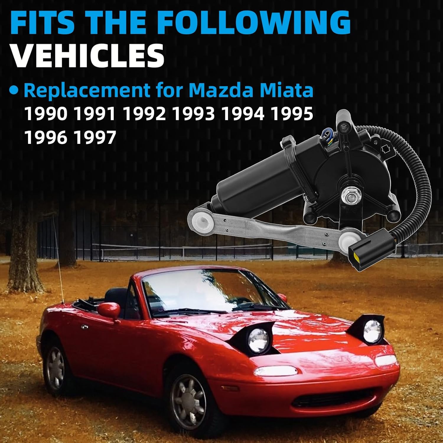 Left Driver Side LH Headlight Motor Compatible with Mazda MX5 Miata 1990 1991 1992 1993 1994 1995 1996 1997,NA01-51-SBX, NA01 51 SBX