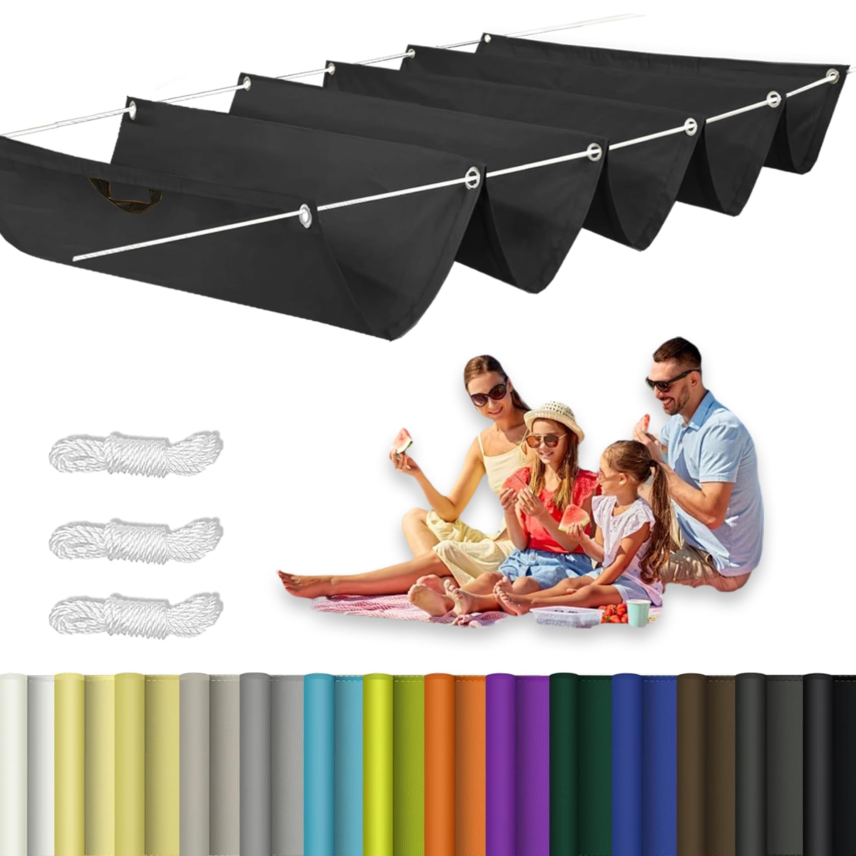 Voile solaire anti-UV et résistante à la pluie pour gazebo de jardin