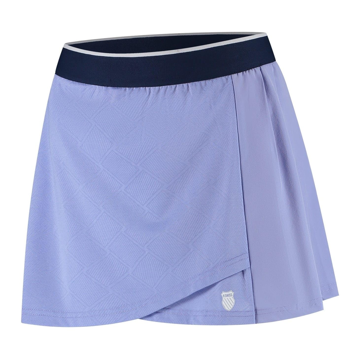 Gonna Hypercourt Femminile K-Swiss Jacquard – Neon Viola/Blu Navy/Bianco | Gonna da Tennis da Prestazioni/Padel