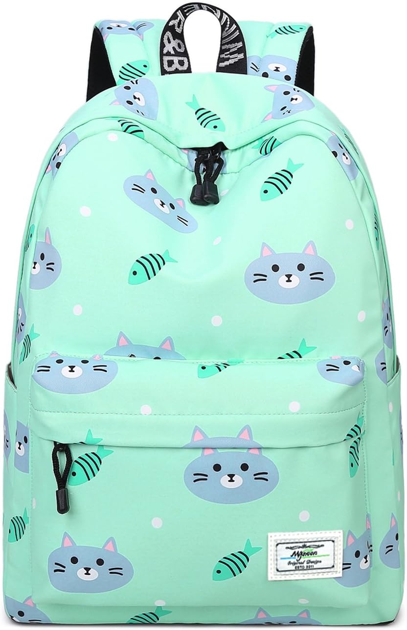 mygreen Kids Backpack, Kawaii Girls Backpack for School