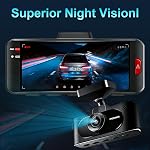 PERNIS 4K Cam avant et arrière Dash, STARVIS Capteur, Carte gratuite incluse, 2.4GHz WiFi Caméra double Dash pour voitures, intégrée GPS, Vision nocturne, senseur G, écluse d'urgence, 3,16'' IPS, Mode de stationnement(DS315)