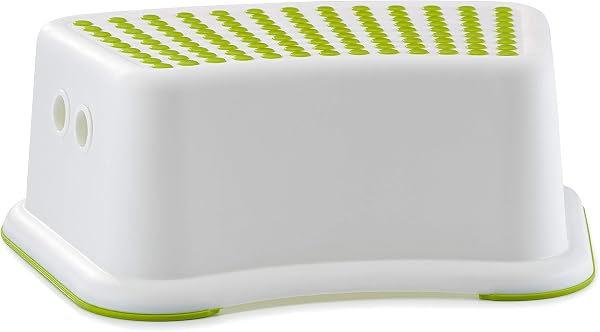 Straame Sturdy Step Stool for Bathroom, Practical Non-Slip Toilet Step in White and Green for Kids, Multiuse Booster Step, Toddler Potty Training (Green, 1) - 3